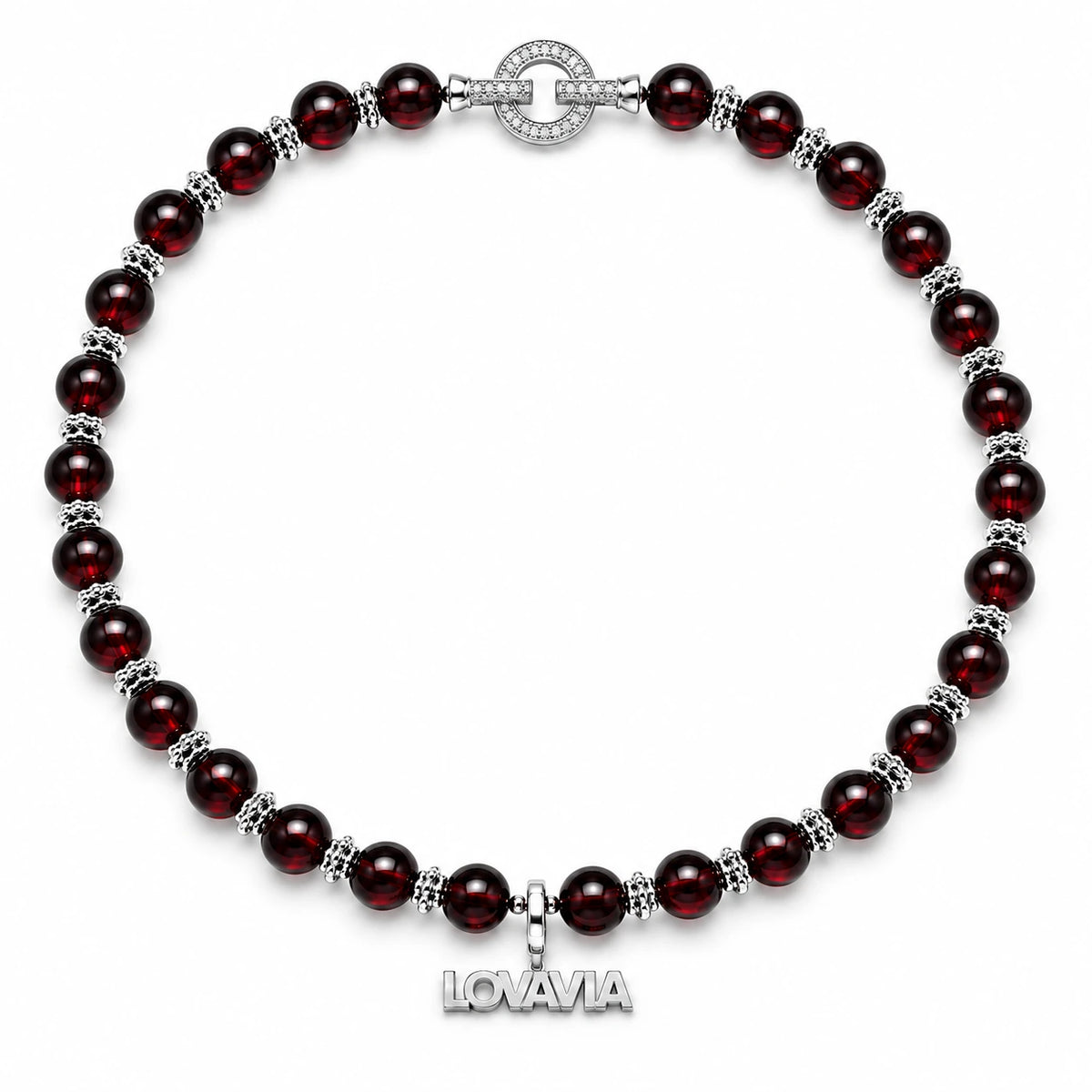 January Birthstone Garnet Necklace