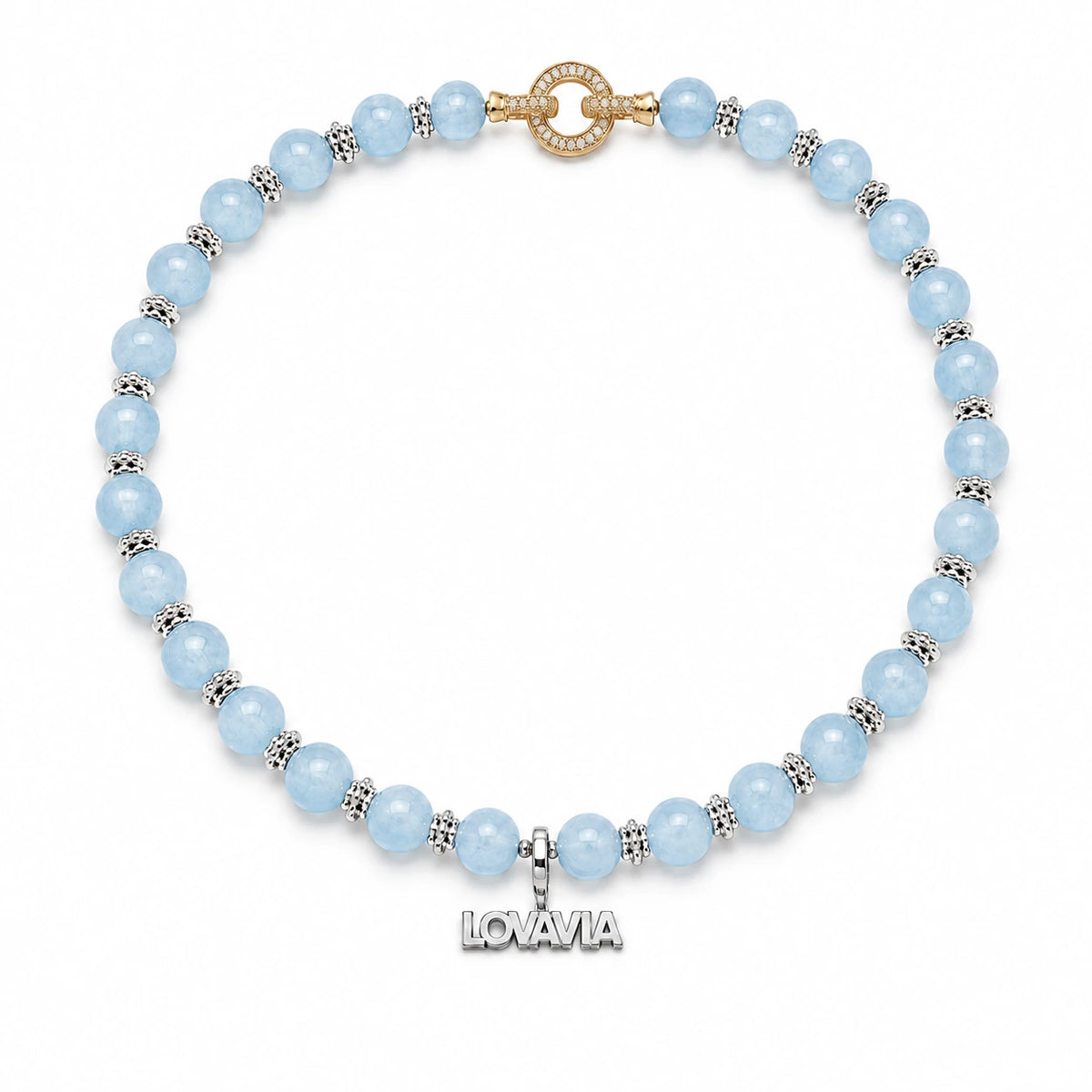 March Birthstone Aquamarine Necklace