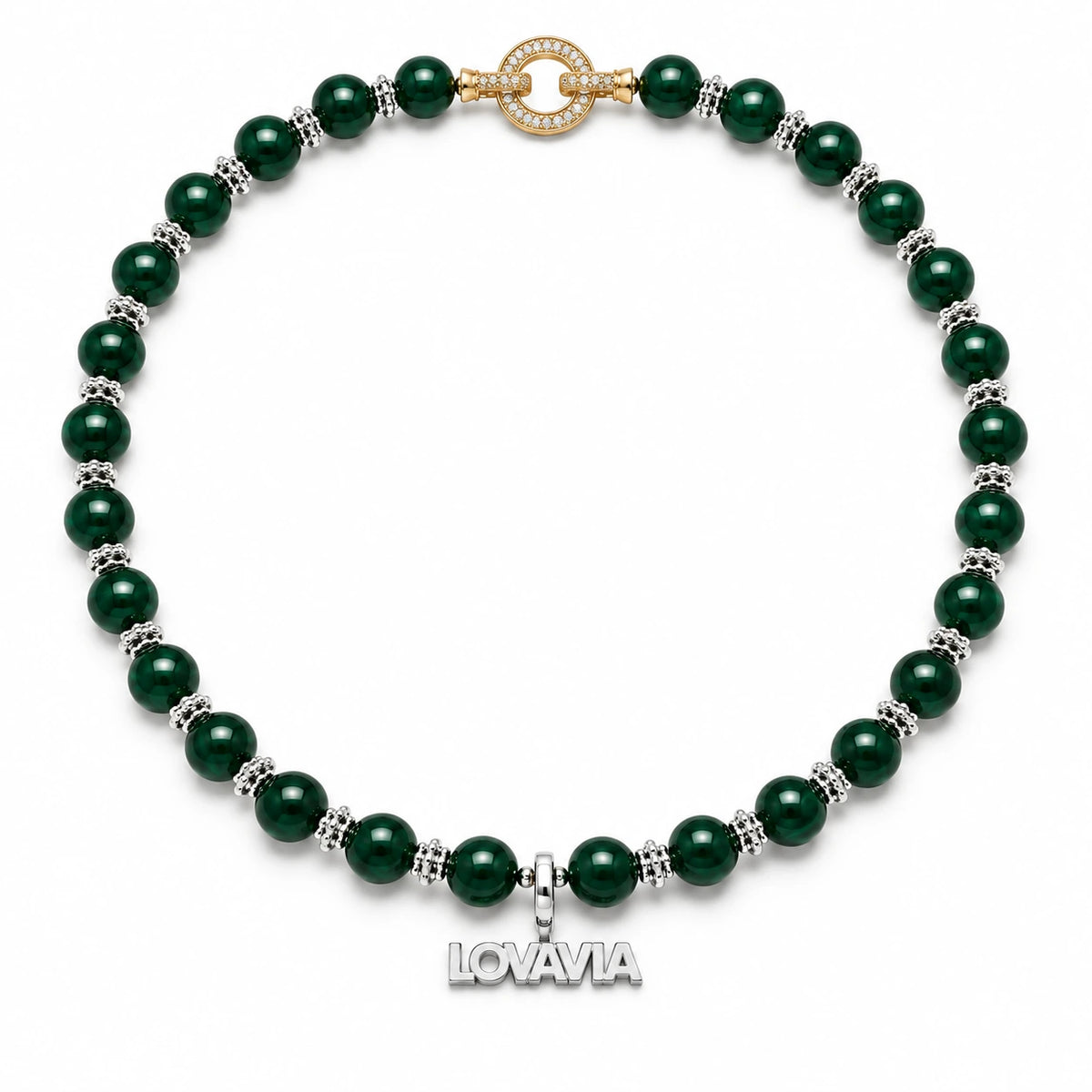May Birthstone Green Lithium Mica Necklace