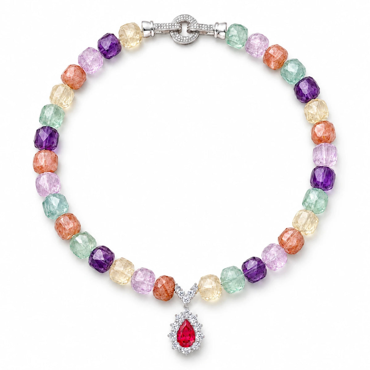 July Birthstone Ruby Necklace